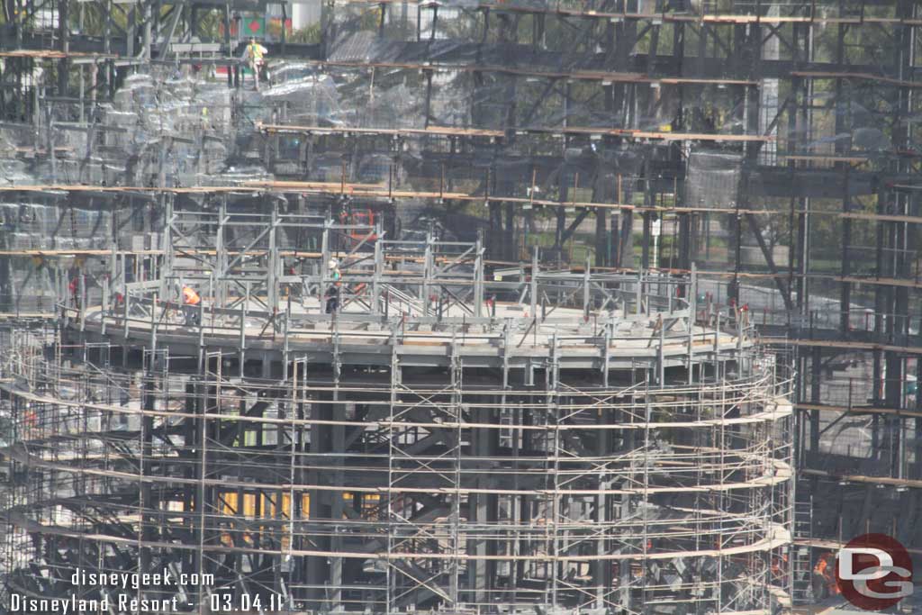 More steel, scaffolding, and progress on the rockwork.