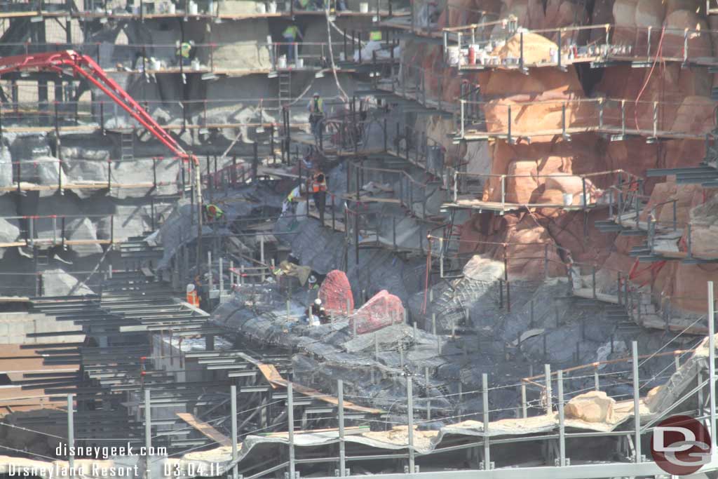 Where they were pouring concrete this afternoon.