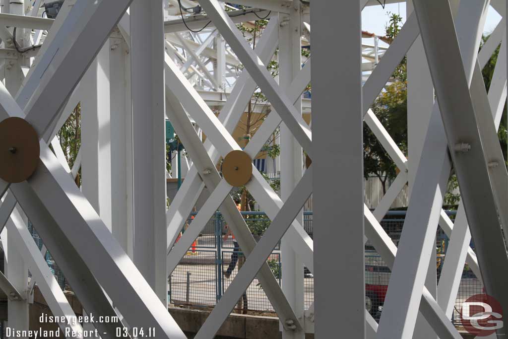 Trying to get a shot through the steel of Screamin of the work on the park.  They have planted some trees nearest the coaster.  No other visible progress from this angle.