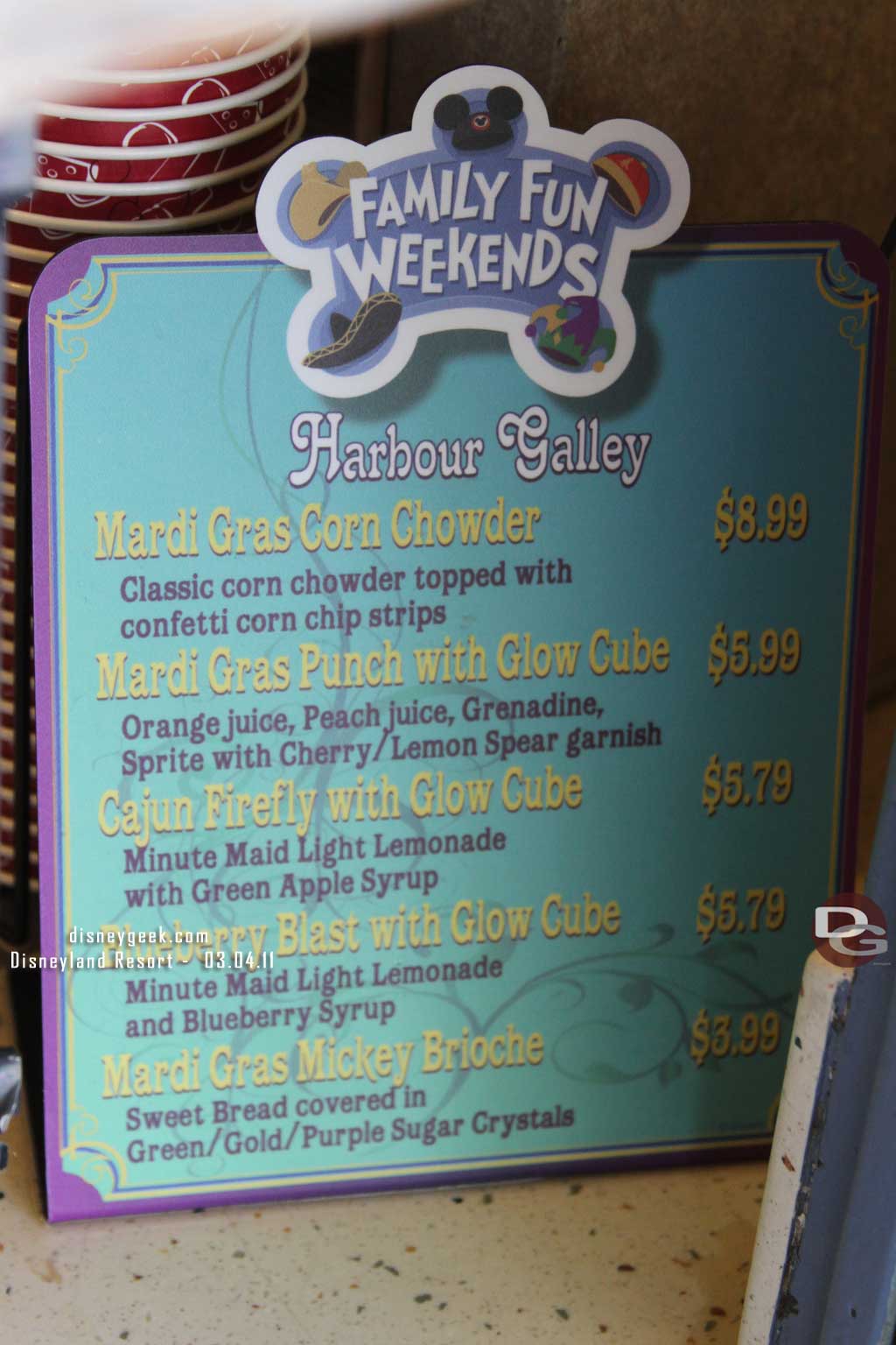 As part of the weekend events they have special menu items at several of the restaurants in New Orleans Square.