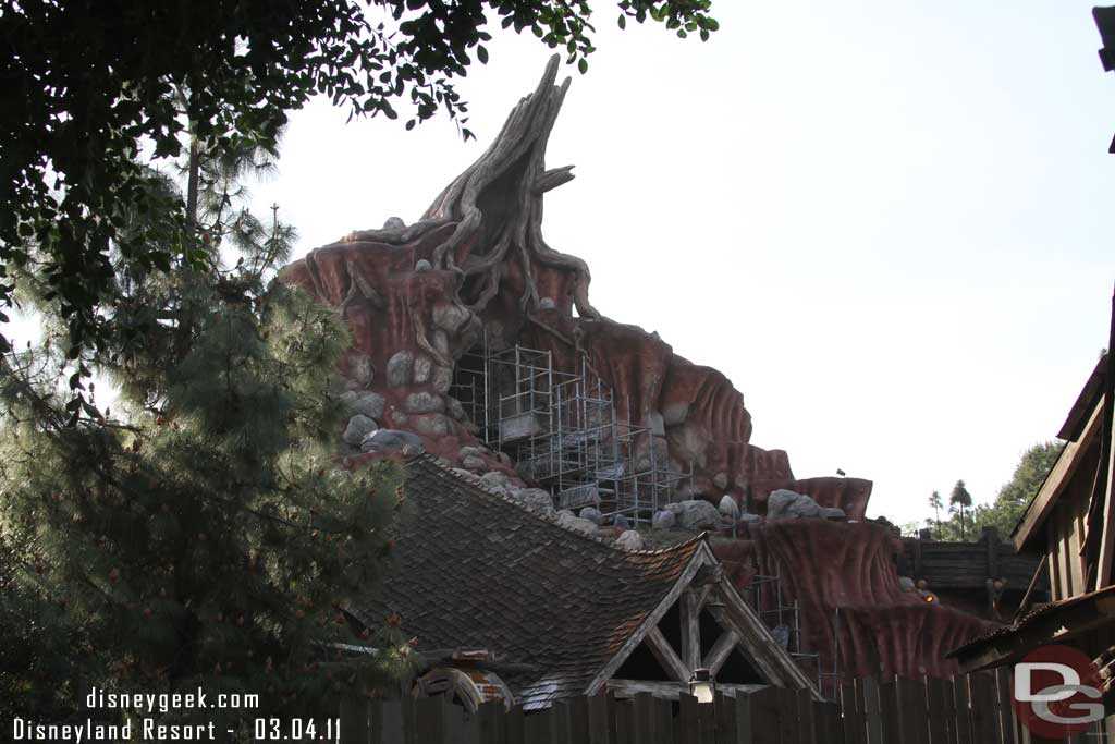 Work continues on Splash Mountain.