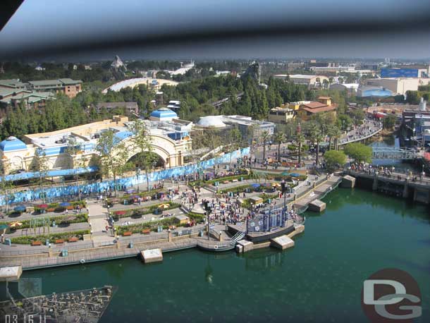 A wide shot of the area.  Notice the water is not brown anymore in the bay.