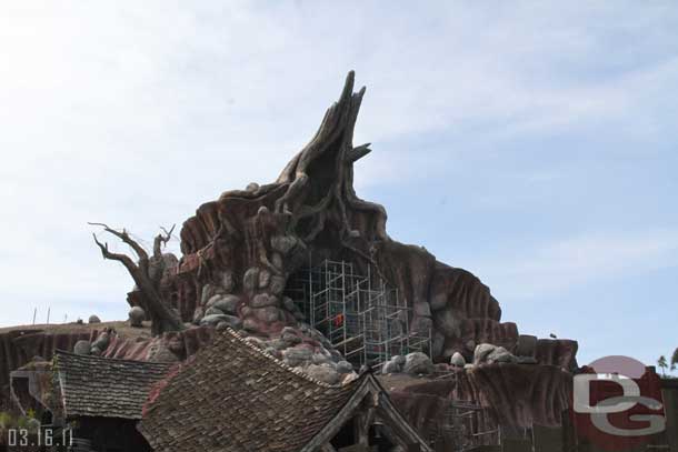 Work continues on Splash Mountain.