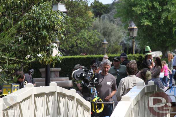 A film crew near the castle.