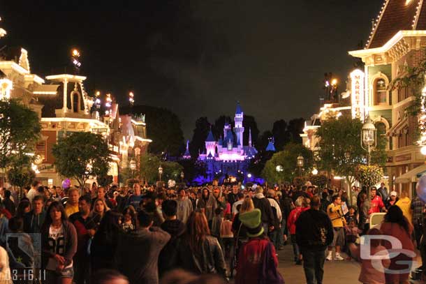 The masses leaving the park after the show.