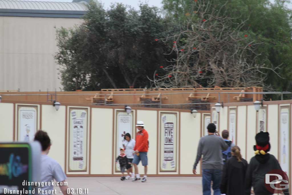 Also noticed what appears to be a form for a wall going up.  Is this the back wall of the theater already?