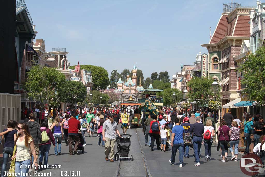 Main Street was alive with activity as traffic has returned and the paving project for this off season is done.