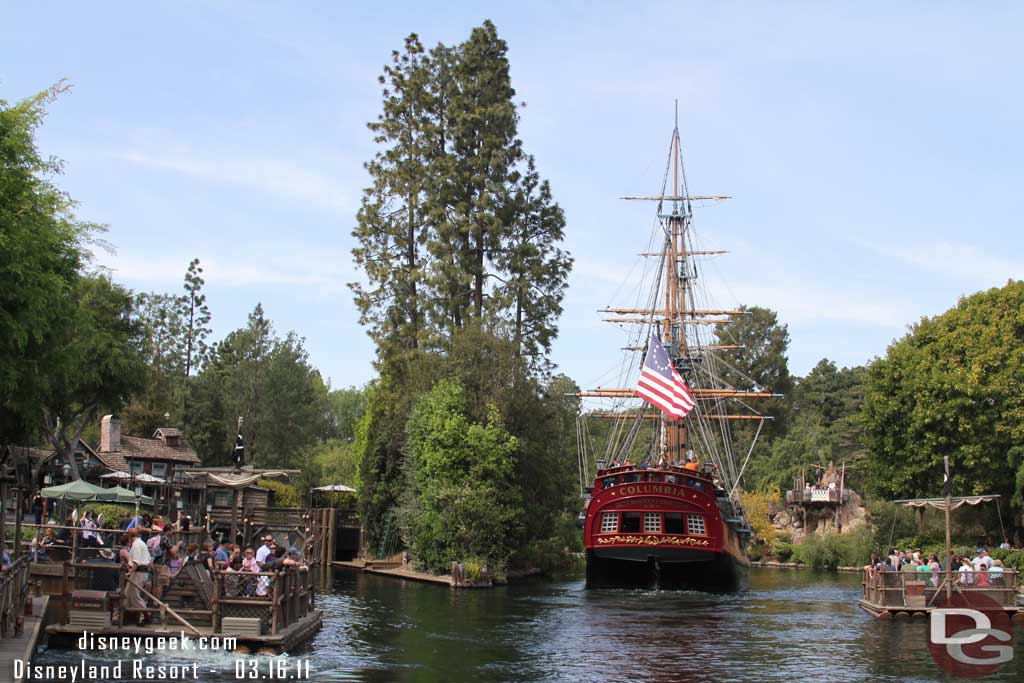 Both boats were running on the Rivers of America today.