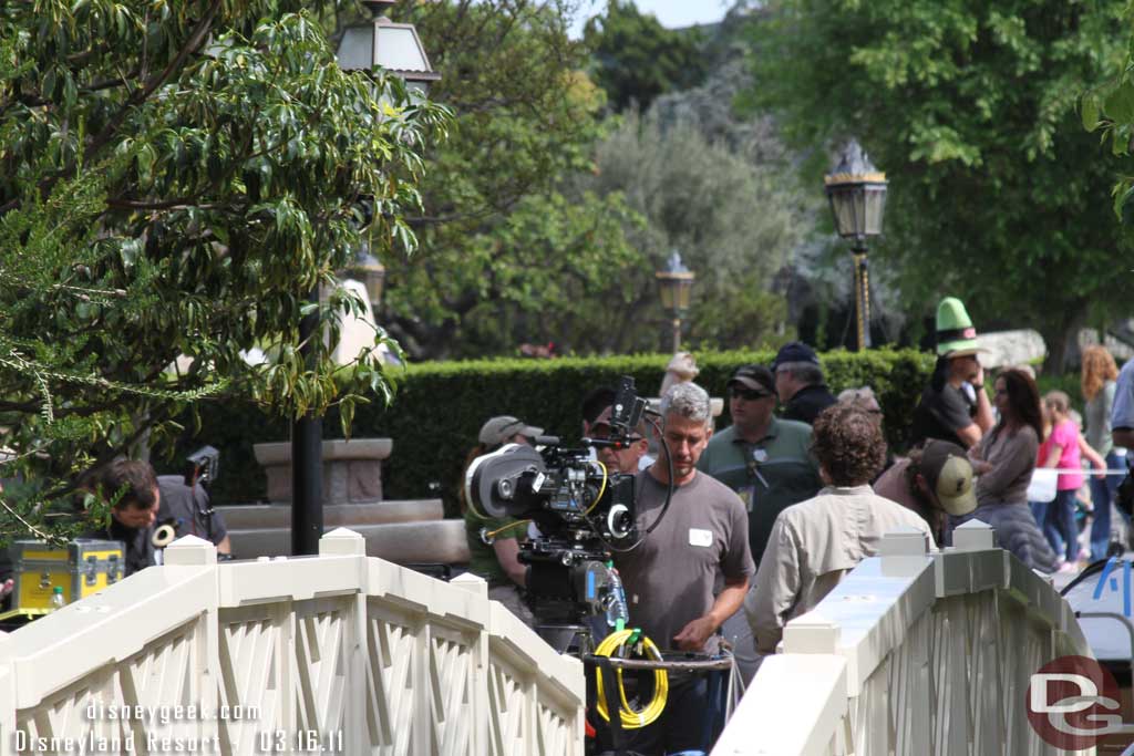 A film crew near the castle.