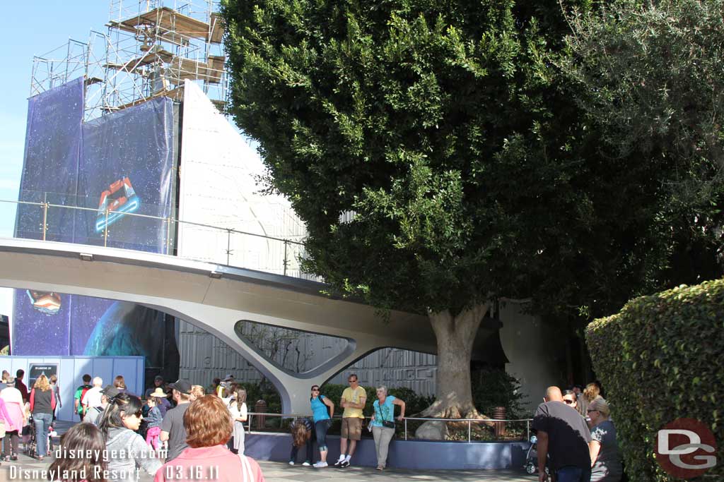 The walls around the planter in Tomorrowland are down.