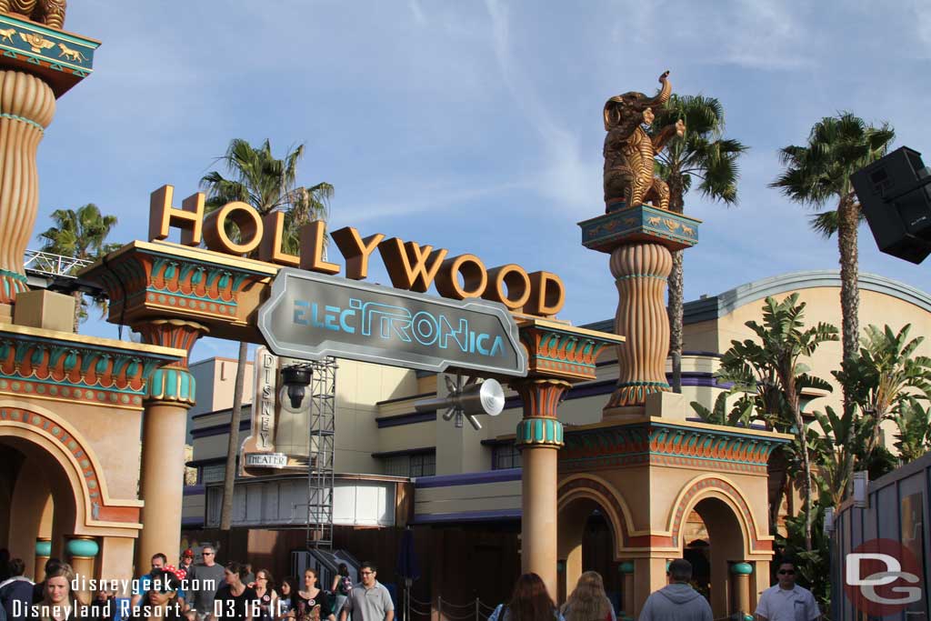 The electronica signage really gets in the way of the new Disney Theater sign.