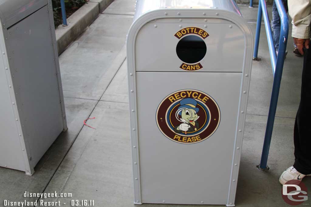 Out by Monsters a new recycling bin.. wonder if the Monsters themed one will be coming back or if this is a permanent change.