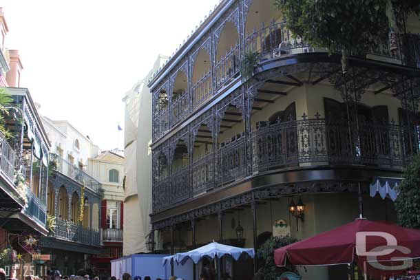 Work continues in New Orleans Square too.