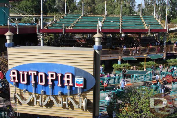 Not a bad line for Autopia (they were not using the switchbacks)