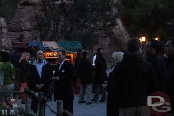 A lot of the Disneyland brass was out to check out the opening.  That is the president in the middle of the shot.