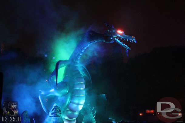 No croc or eels but the dragon did appear during Fantasmic.