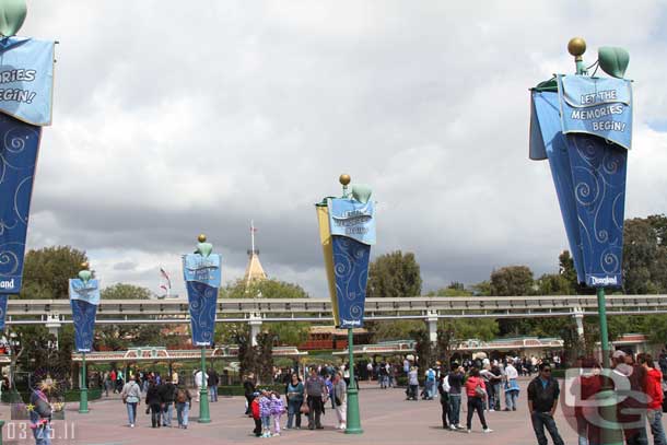 Looking over toward Disneyland the sky is a bit threatening this afternoon (no rain in the forecast)