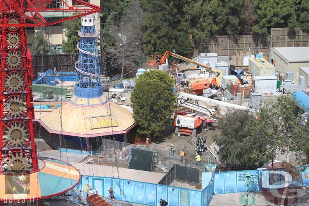 A lot of work going on in the Mermaid queue area.