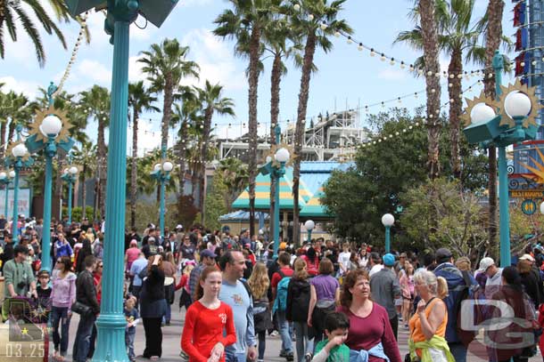 The Spring break crowds are still around, even with the cool weather.