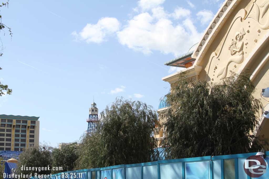 Trees are going in on the left side of the building.