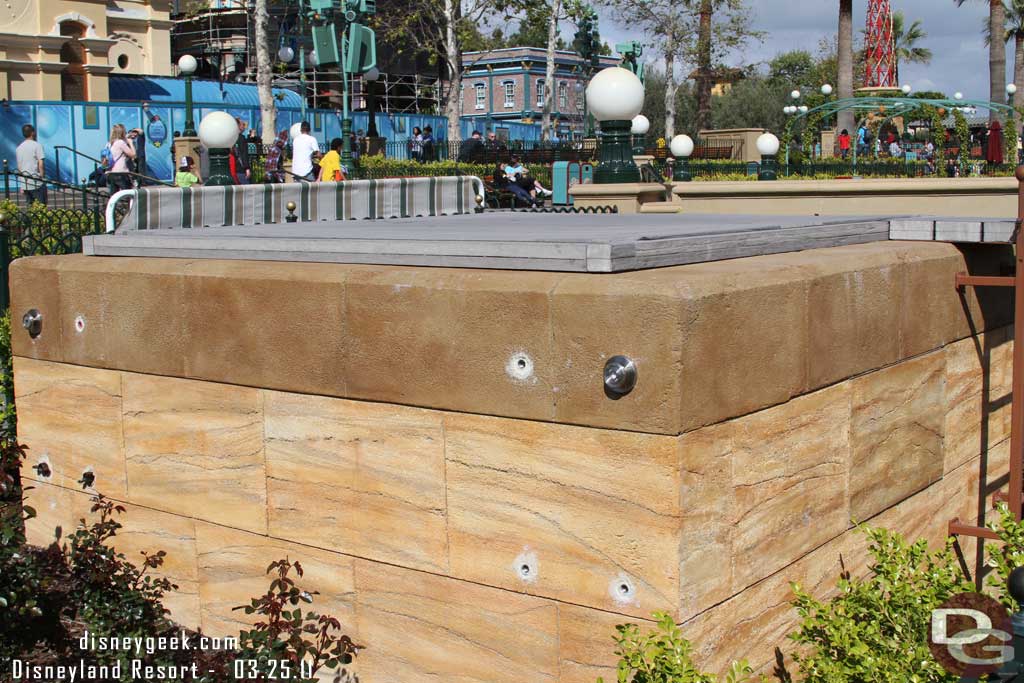 I never really noticed how the Disney Channel Rocks equipment was set up.  Looks like they just drilled some holes into the boxes.  Surprised they did not come back to paint or have plugs for when the show is not set up.