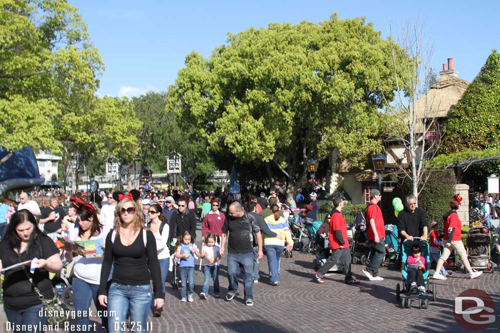 Fantasyland had a lot of people, but not gridlock...