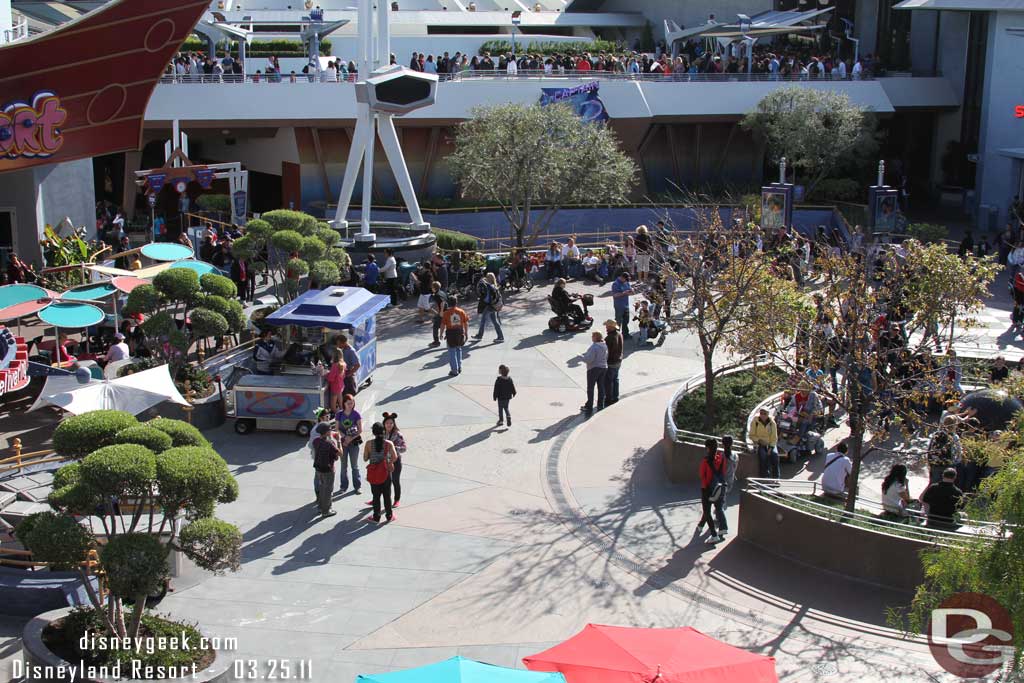 A look down on Tomorrowland.