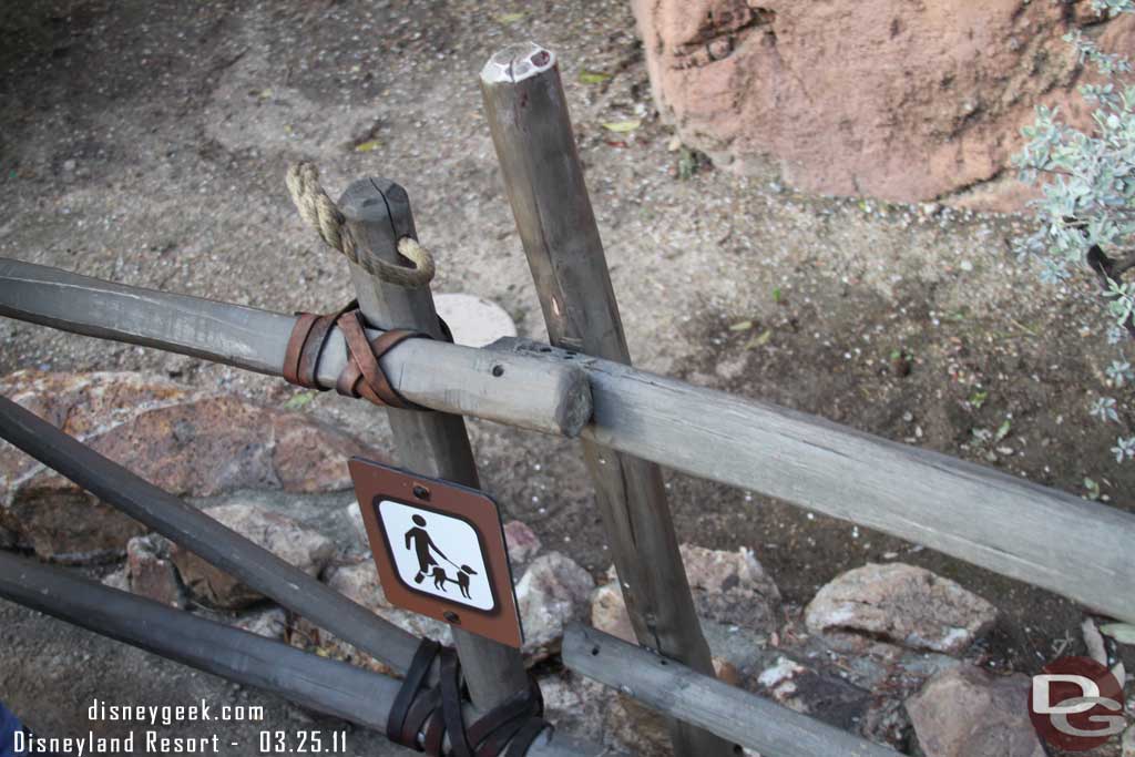 Another of the service dog areas.. this one along the trail.