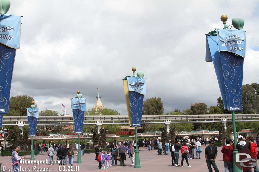 Looking over toward Disneyland the sky is a bit threatening this afternoon (no rain in the forecast)