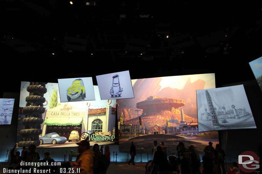 Next up the Animation Building and its new set of clips that plays in the lobby.  I walked in as the Lion King was wrapping up and then when I was ready to start taking Pictures, Cars had taken over.