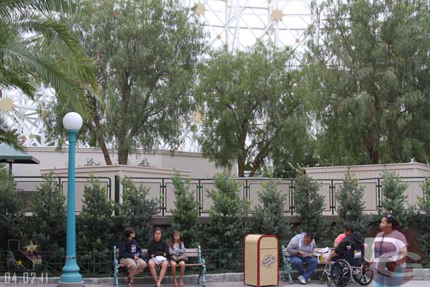 The upper terrace was not open.  Just the main walkway.