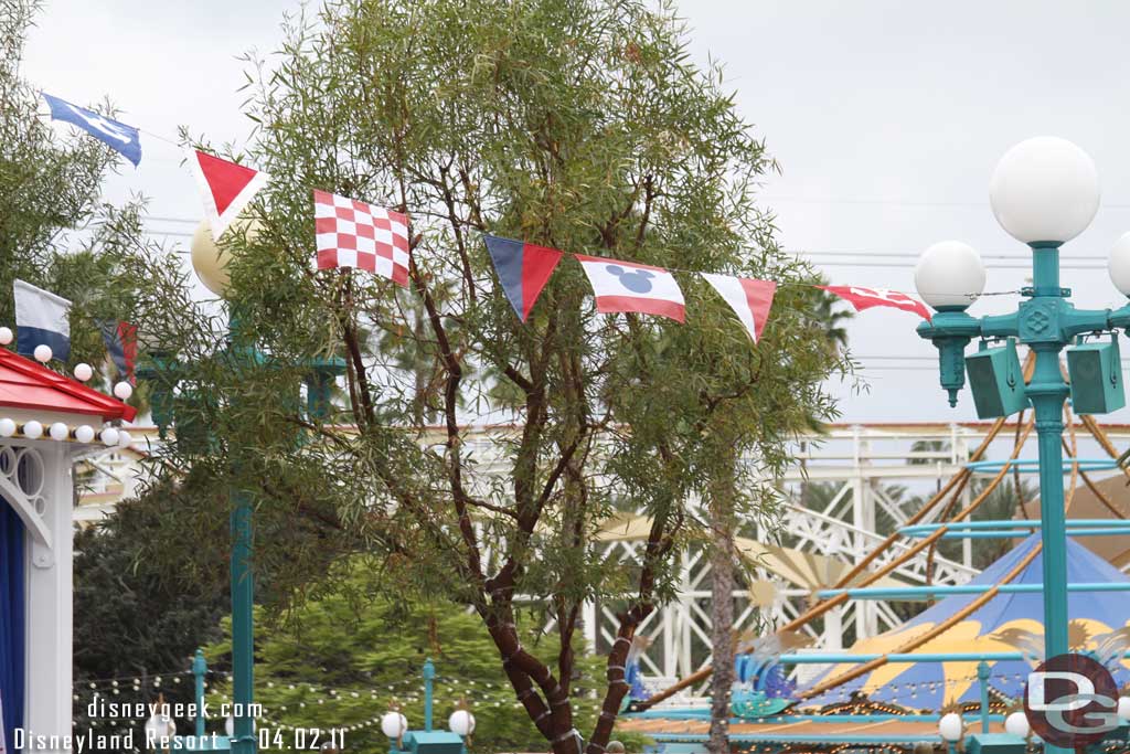 Looks like some lights have been added to the trees by the Meet and Greet.