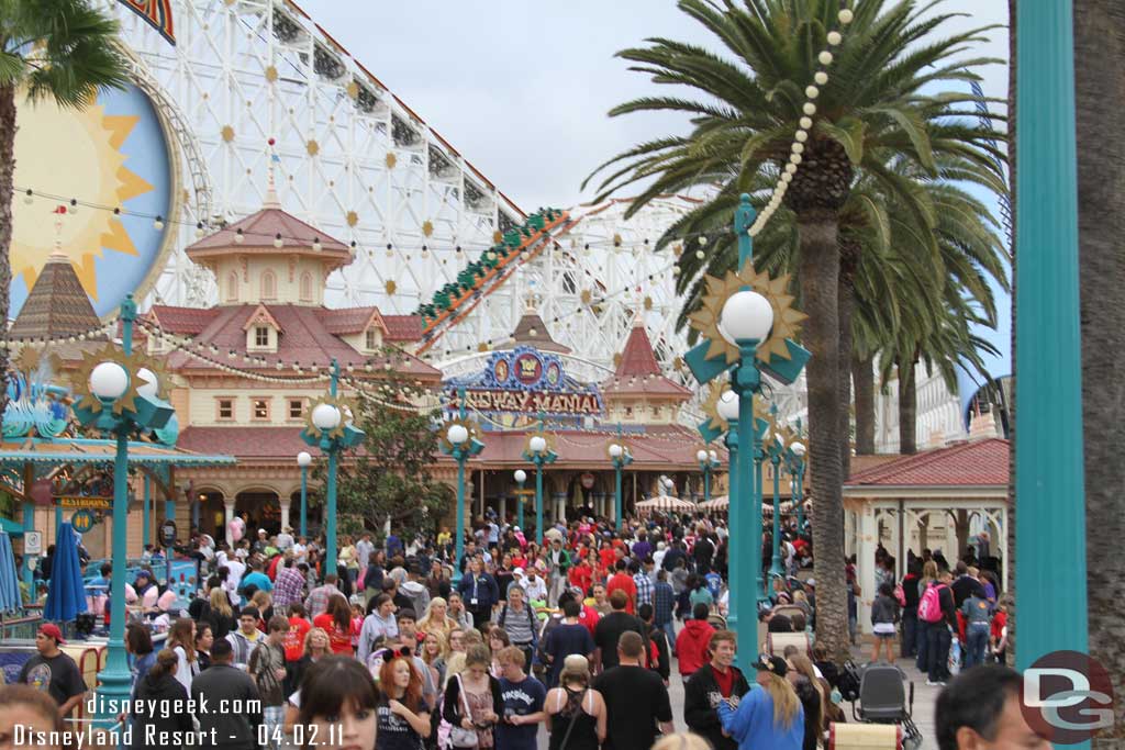 A fairly busy day in the park.