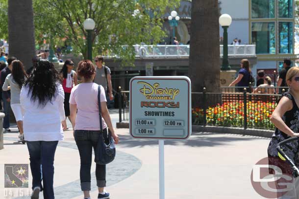 Disney Channel Rocks had several signs up in the area.