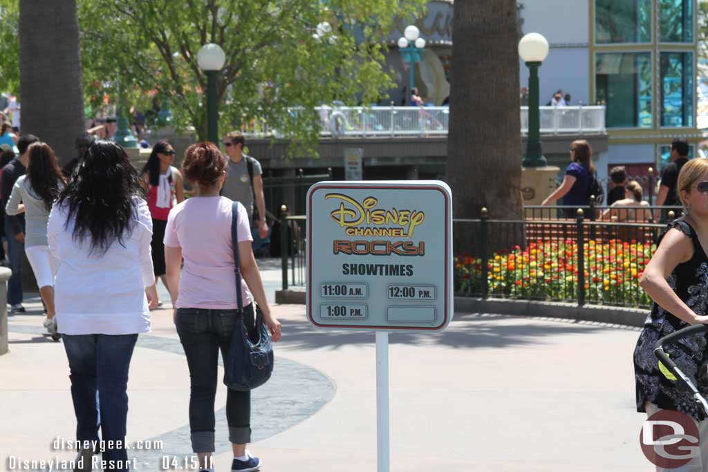 Disney Channel Rocks had several signs up in the area.