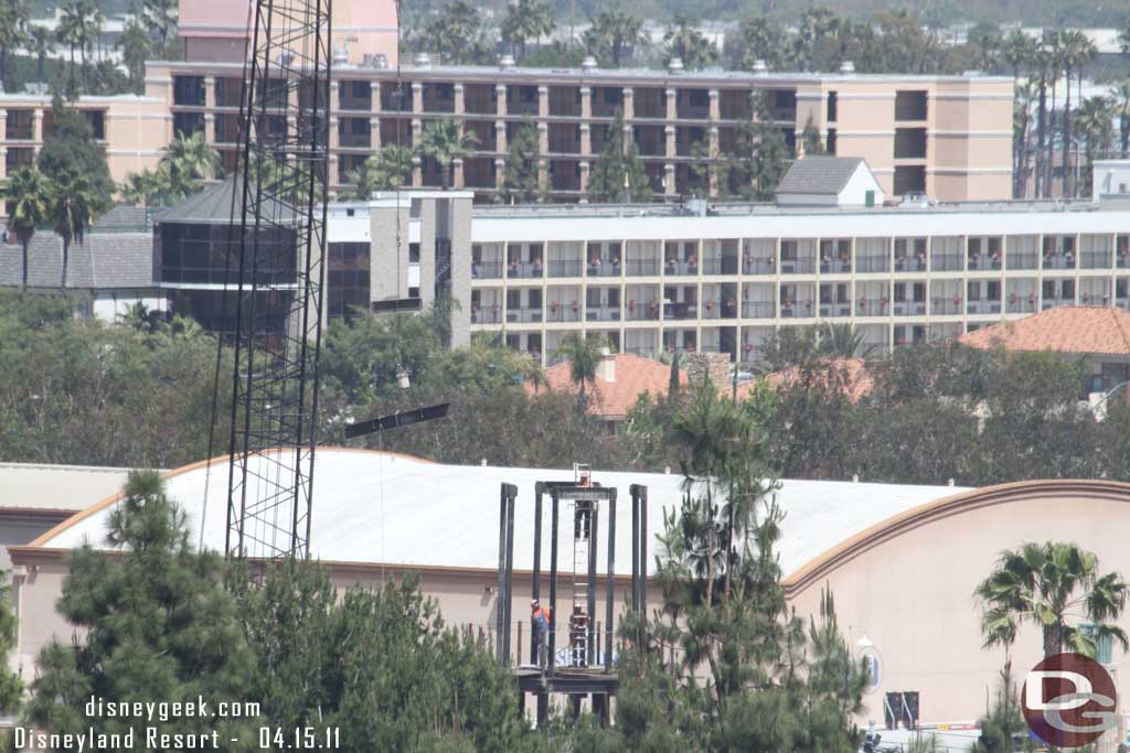 More pieces of the new level of the Carthay tower are in and more are on the way.