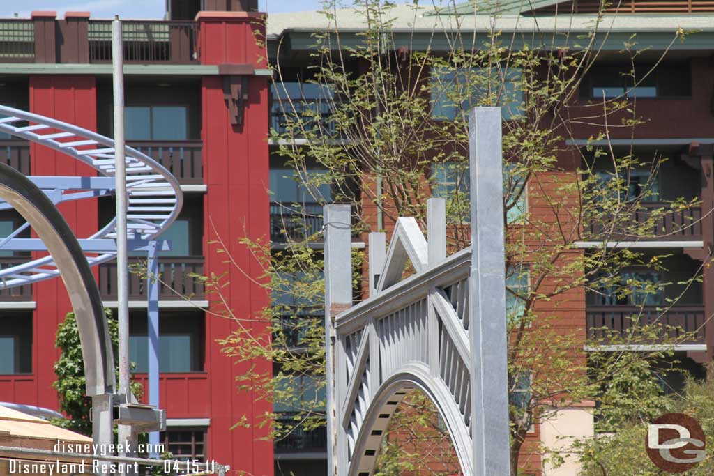 The new entrance arch for the dining area.  Guessing a sign will be on it.