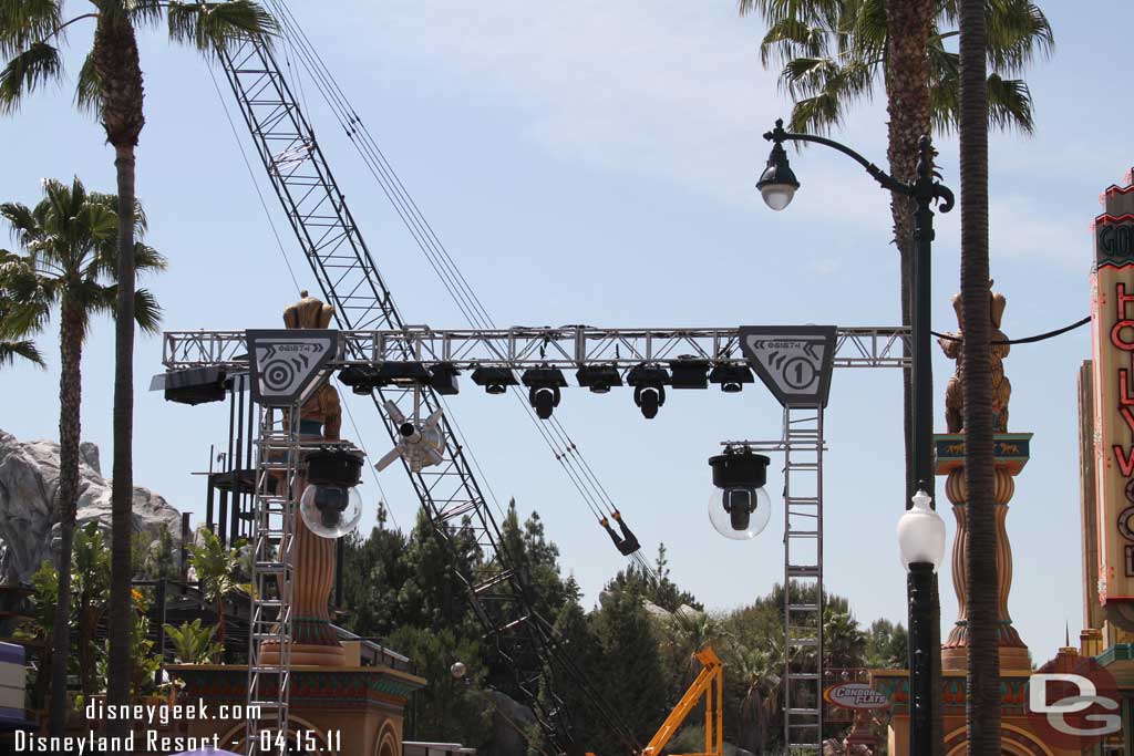 The Hollywood Pictures Backlot sign is gone.  A little hard to tell with the ElecTRONica sign in the front.