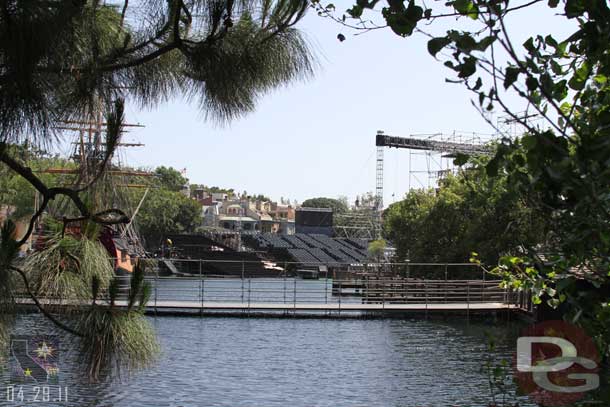 The bleachers for the Pirates Premiere are taking shape.