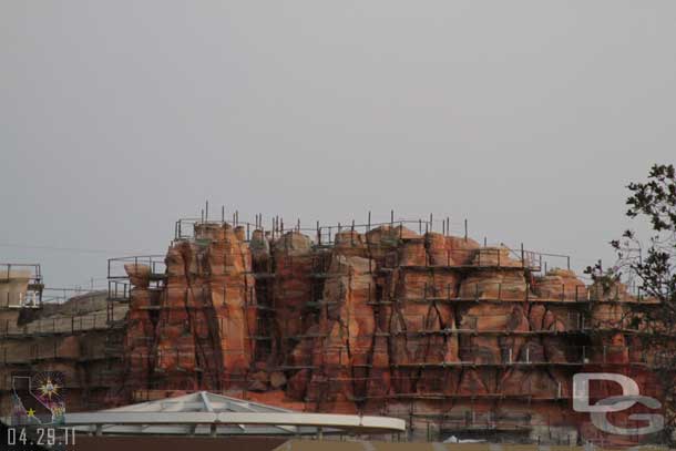 A couple shots of the Cars Land work as the sun was setting.