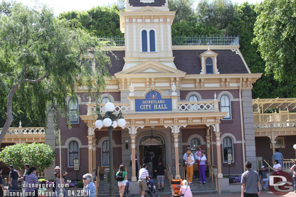 The Dapper Dans were performing from City Hall.