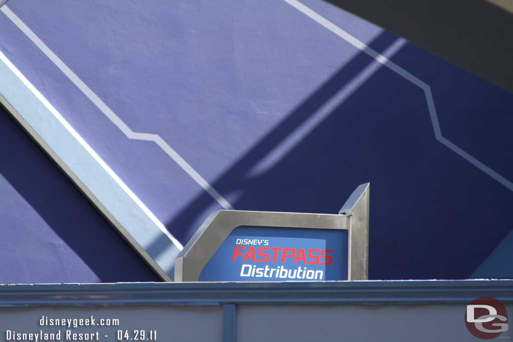 Thought this was interesting.  I read several places the Fastpass distribution will be using the old Buzz ones for Star Tours.  But this sign was near where the old Star Tours ones were.