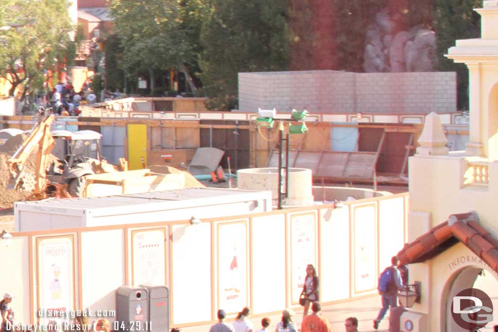 The fountain looks to be poured.  In the background you can see the pump house walls to get a better idea of where it is.