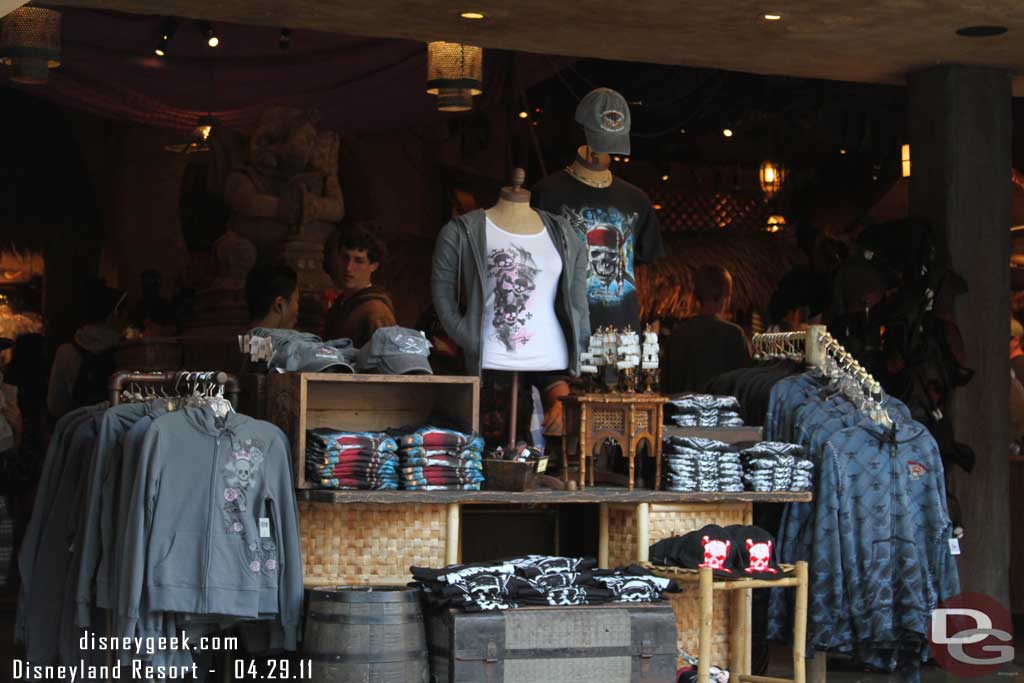 Pirates merchandise in Adventureland.