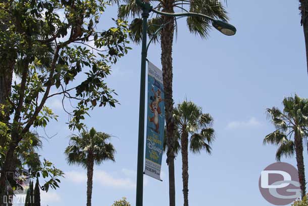 Spotted a D23 Expo banner along Disneyland Drive.