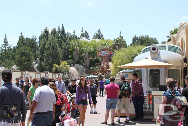 The old guest information and covered seating area is long gone and the walls are down.  They have pushed the Carthay walls out further now.