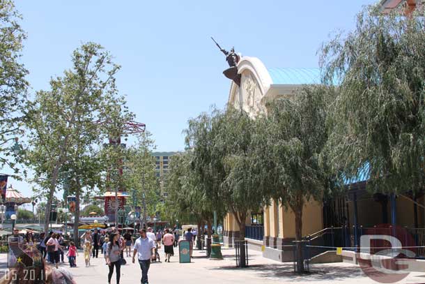 The front of the building looks great with all the trees.