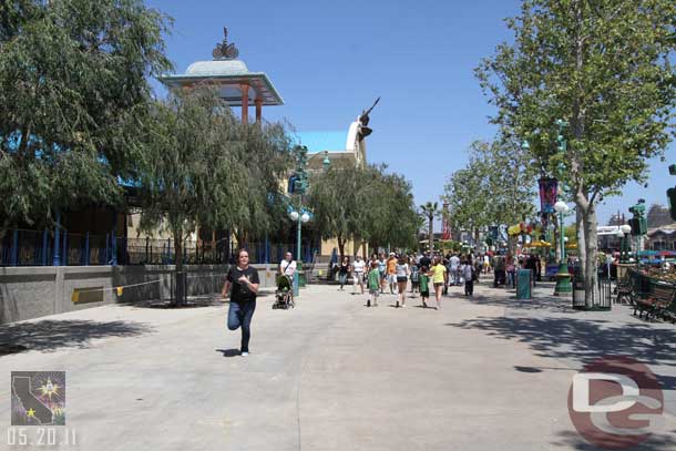 The area seemed weird with no walls.  It has been so long since this area has been wall free between World of Color construction and Little Mermaid.