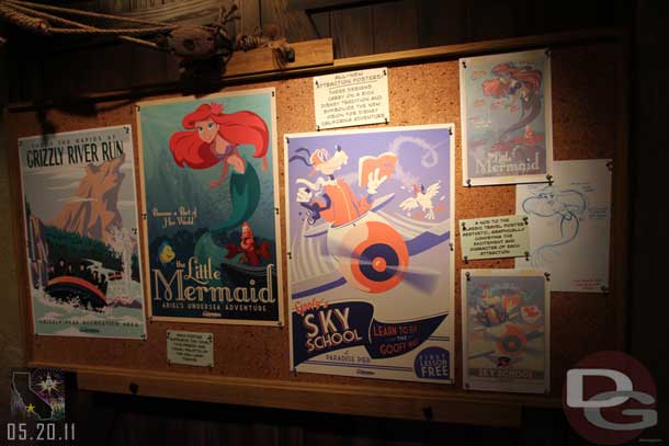 Some new attraction posters have been added to the Blue Sky Cellar