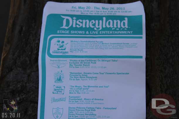 While waiting for the Billies noticed the Soundsational Parade is on the time schedule since it premieres on Thursday.